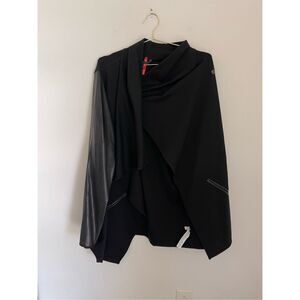 SPANX Women's Black Faux Leather Convertible Jacket Size 3X NWT